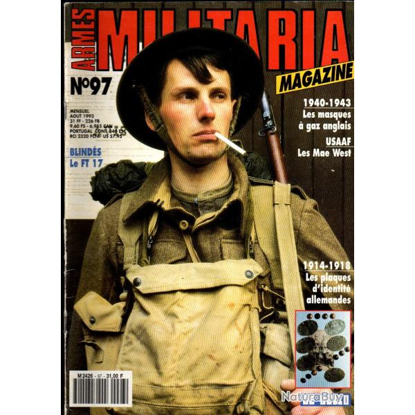 Militaria magazine 97,  mae west, ft 17, troupes montes germaniques, plaques d'identits 14-18