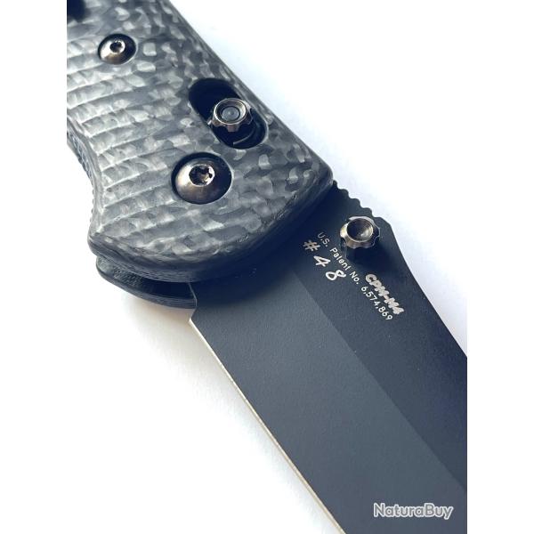 Benchmade 551BK-101 Griptilian 3.45" Gold Class #48 CPM-M4, Carbon Fiber