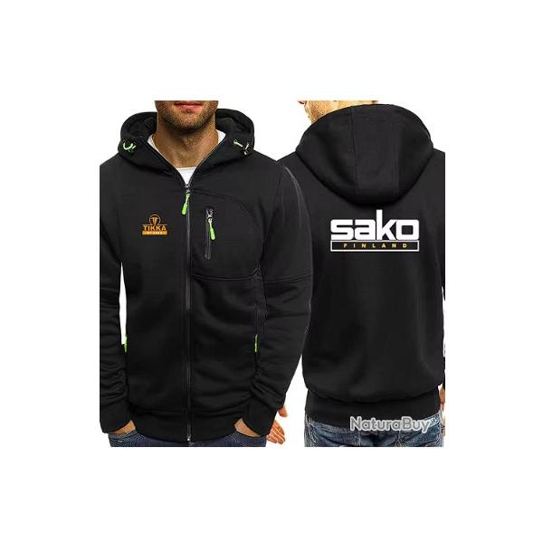 Sweat TIKKA / SAKO noir LIVRAISON GRATUITE