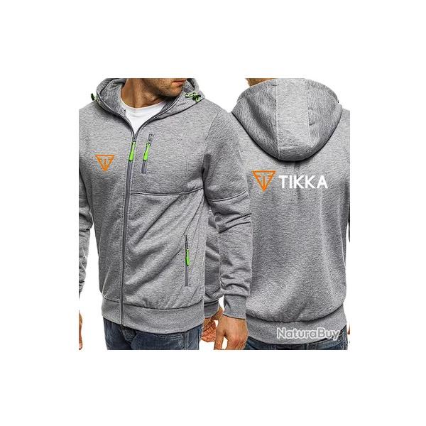 Sweat TIKKA gris clair LIVRAISON GRATUITE