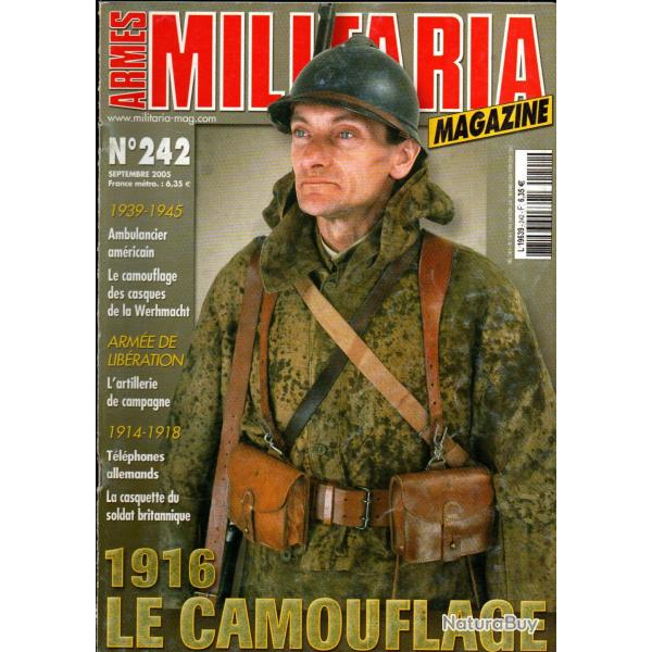 Militaria magazine 242, casquette soldat britannique 1905-18,une vie de gendarme , t�l�phones 14-18