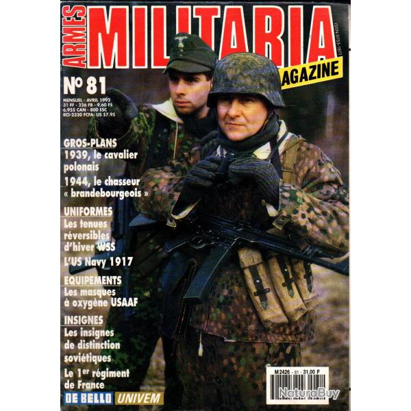 Militaria magazine 81 , us navy 1917, tenues r�versibles, insignes distinction urss 1936-45, usaaf