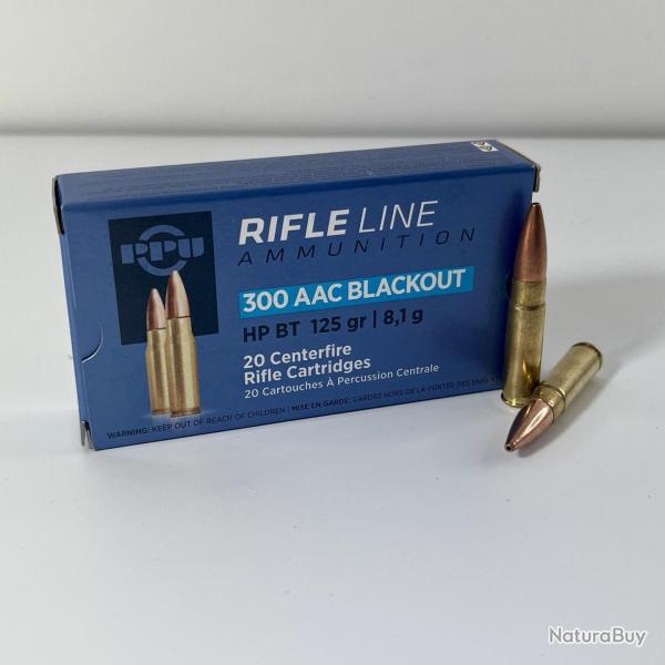 Munitions Partizan PPU 300 AAC Blackout 125GR 8,1G HPBT