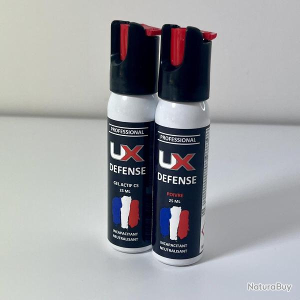 Bombe UX 25ml Gel CS ou Poivre Capot 1/4 de tour Gel CS