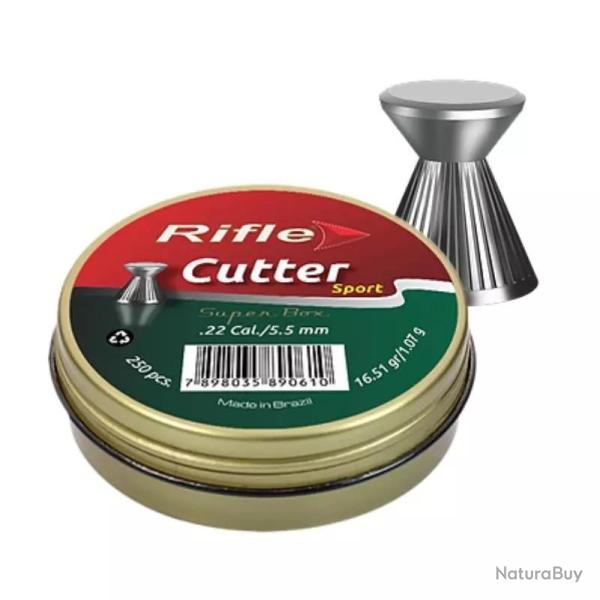 Bote de 250 plombs Rifle Sport Cutter Calibre 5,5mm