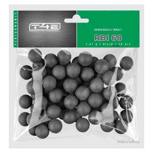 Billes caoutchouc noyau d'acier Calibre 68 RBI x50