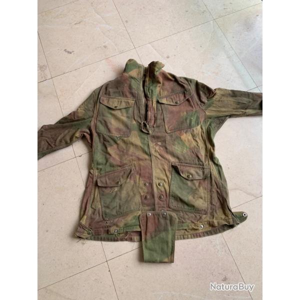 Veste Denison Smock premier type . Provient de la malle d'un ancien du 3 eme BCCP en Indochine .