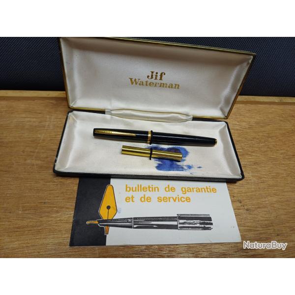 Ancien stylo plume WATERMAN ligne 60 r�f 5920 plume or 18K - boite et papiers