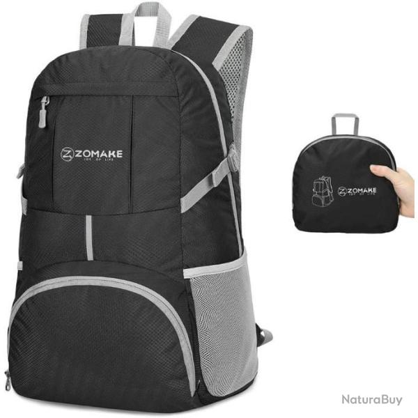 Sac  Dos 35L Impermable Pliable Lger Sports Camping Escalade Randonne Trekking Pche Noir