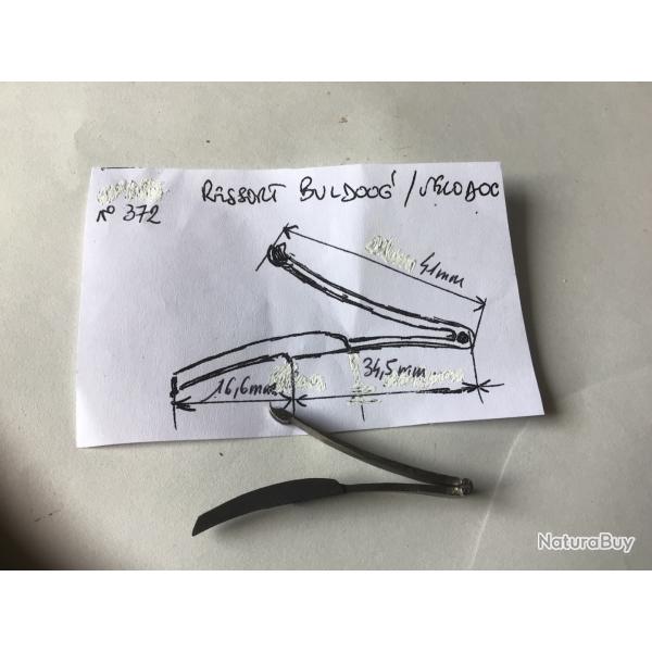 VENDU PAR LE-CUIRASSIER N 372 RESSORT D'ARMURERIE POUR REVOLVERS BULDOOG/VELODOOG