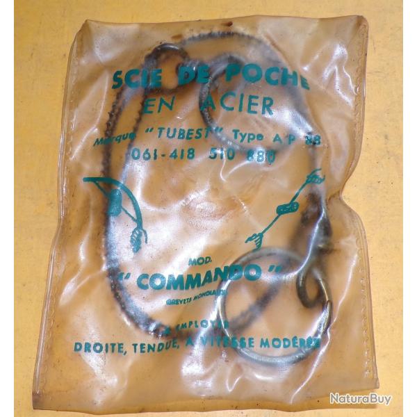 SCIE DE POCHE EN ACIER MODELE COMMANDO , MARQUE TUBEST TYPE A.P 88   , ETAT NEUF SOUS EMBALLAGE , EX