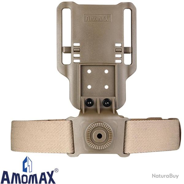 Plaque de cuisse tactique Amomax Tan - Compatible holsters Cytac