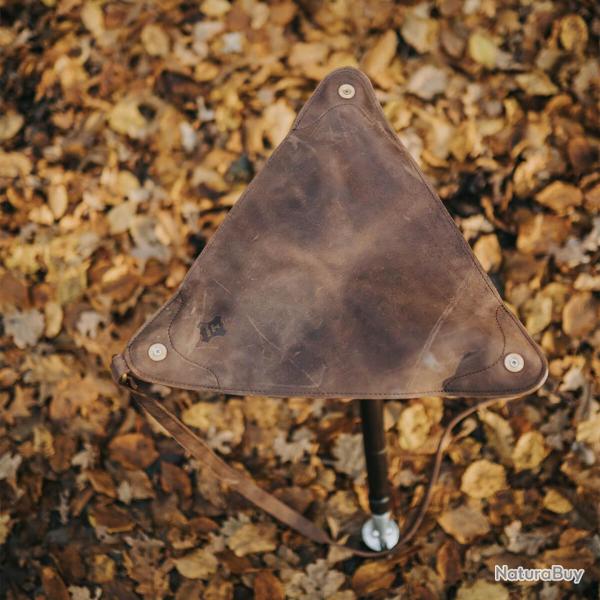 Trepied Luxe dessus cuir - base pieds alu, Hauteur : 75cm