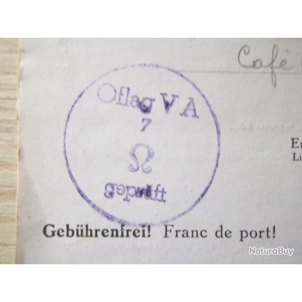 25.3.1941 correspondance prisonnier guerre document militaire