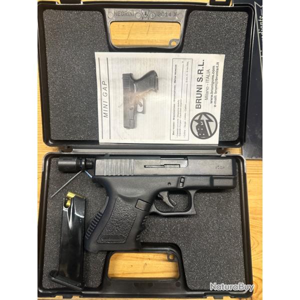 Pistolet d'alarme Bruni Mini GAP 9mm  blanc