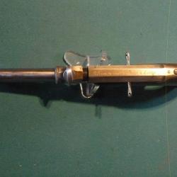 Rare pistolet tir réduit ( système Jansen) signé avec reste d'or Rebsamen armurier a Geneve