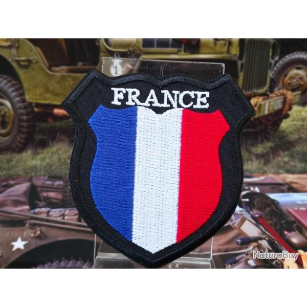 Patch France � coudre ou � thermocoller Hauteur : 80 mm Largeur : 80 mm