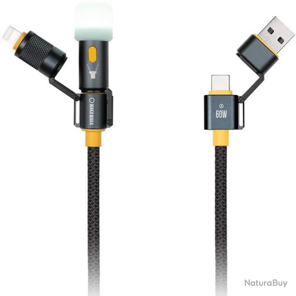 C�ble USB Waka Waka Connect 60W charge rapide (1 m�tre)