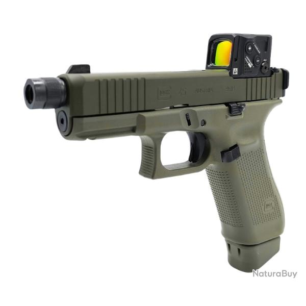 Glock - Pistolet GLOCK 45 A-Cut COA Gen 5 FS Filet� M13x1,5 - LH Edition Hunter  ODG- Cal 9mm