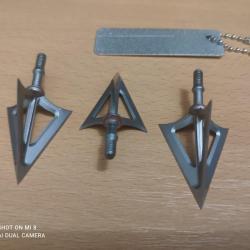 LAMEs G5 MONTEC 120Gr - Pack de 3, avec un Affuteur Diamant