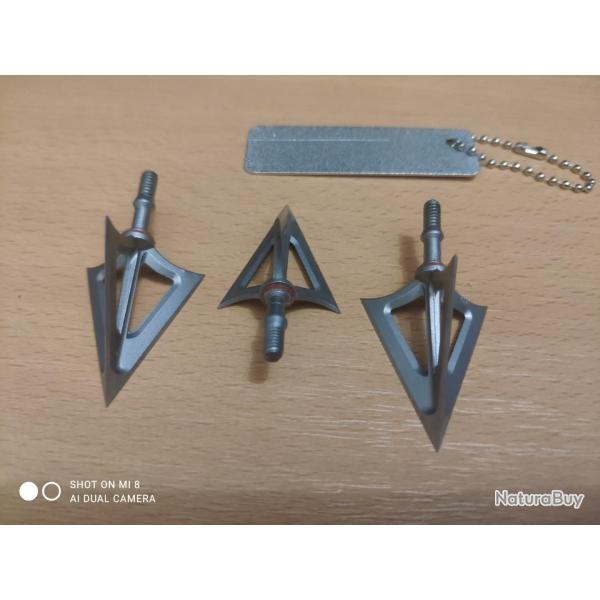 LAMEs G5 MONTEC 120Gr - Pack de 3, avec un Affuteur Diamant