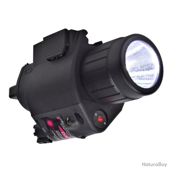 Combo Lampe Torche LED + Laser Rouge + contacteur d�port� Compatible GS50 / PB50
