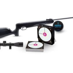 Pack Carabine SnowPeak SR1000X 19,9 J + lunette 4x32 + Plombs + Cibles + Porte Cible