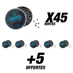 Pack Plombs Plats Powair - Cal. 4,5 mm x25000 (50 Boites)