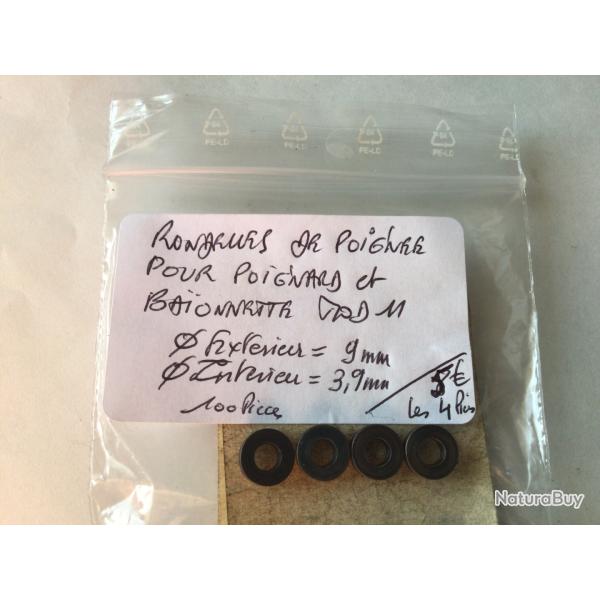 VENDU PAR LE-CUIRASSIER LOT DE 4 RONDELLES POUR POIGNES DE POIGNARDS OU BAONNETTE
