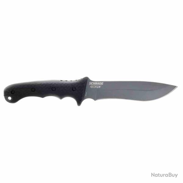 Couteau Schrade Reckon Recurve Lame Acier AUS-8 Manche Abs Noir �tui Moul� SCH1182522