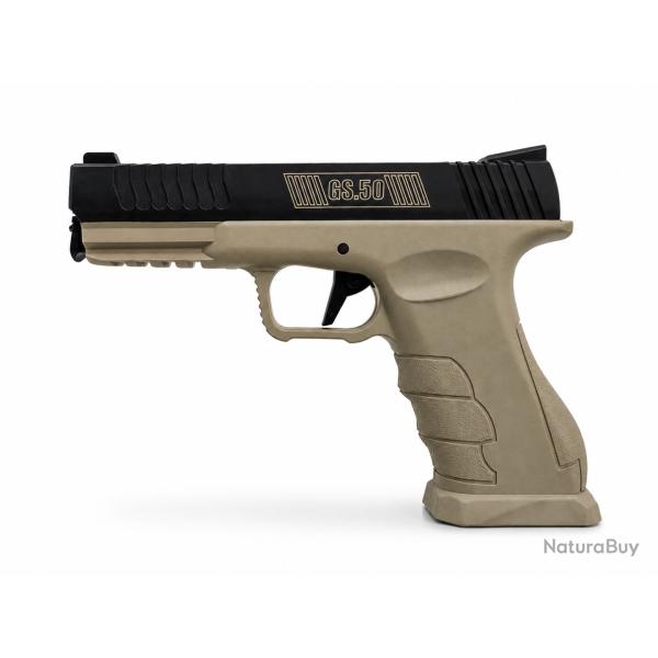 Nouveau GS50 Dual Tone Tactical Finition Noire & Tan Cal.50 CO2 Pistolet D�fense Haut de Gamme 17 J