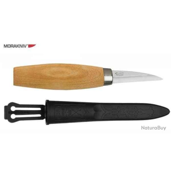 Couteau de Sculpture sur Bois Morakniv 122 - Acier Carbone - Manche en Bouleau - Brun