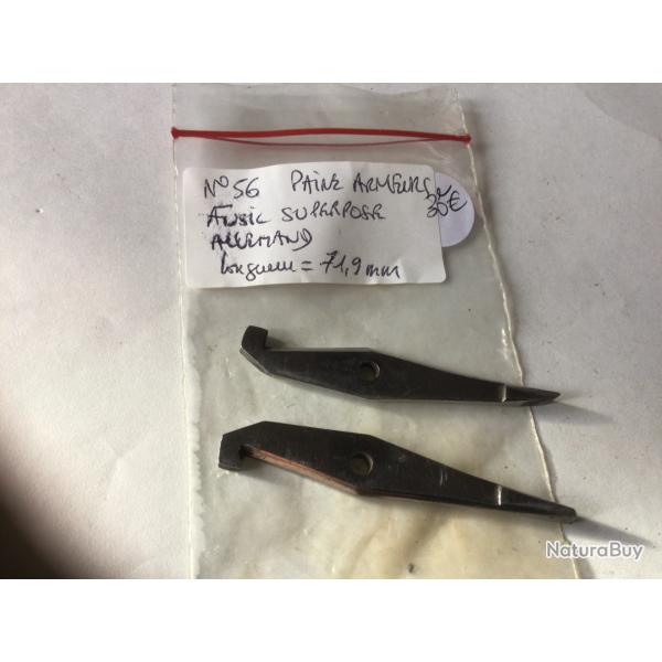 VENDU PAR LE-CUIRASSIER N�56 PAIRE D'ARMEURS DE FUSIL ARTISANAL ALLEMAND