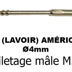 LAVOIR AMERICAIN JAG DE NETTOYAGE PETIT CALIBRE &Oslash;4mm FEMELLE - 22LR - 17HMR - CARABINES A PLOMB...