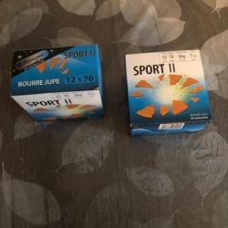 Vend 2 boites de 25 cartouches pb 7,5 bernizan sport 2 cal 12, 28g, port offert
