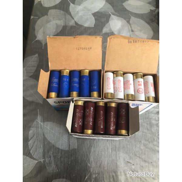 LIVRAISON OFFERTE  3 x25 cartouche cal12/70 pb 7,5 1bernizan sport 1B&PCOMPETITION 1 maryarmcyrano