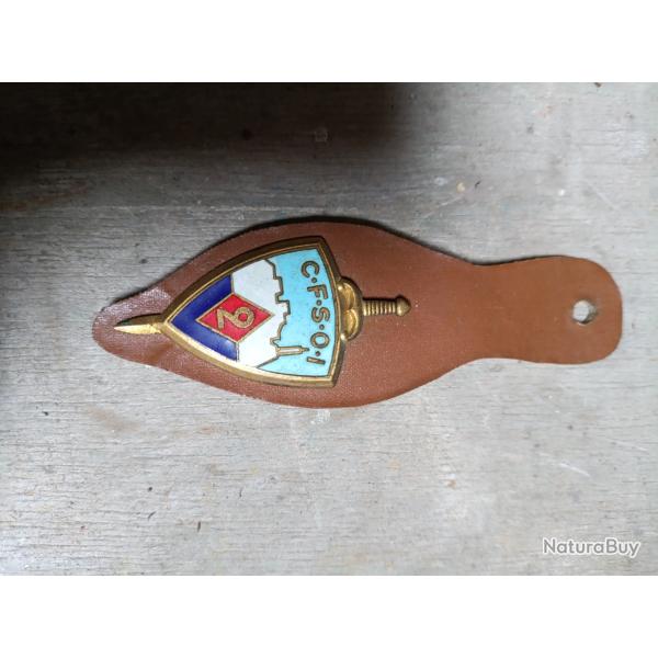 insigne Ecole CFSOI N�2 CENTRE FORMATION SOUS OFFICIERS INFANTERIE ORIGINAL