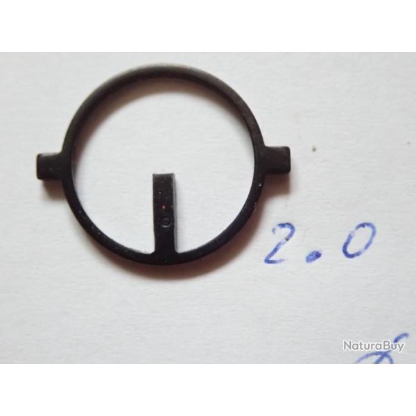 Insert, iris, grain de Tunnel de dioptre Suisse. Diamtre 16,9. N 2.0   Diopter Blockkorn