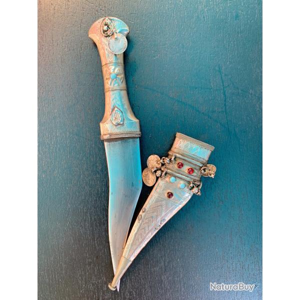ANCIEN ET SUPERBE POIGNARD SHIBRIYA DE JORDANIE, D�BUT DU XX� SI�CLE, ARABE, SYRIEN, PERSE