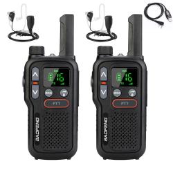Mini talkie-walkie PMR 446 USB Radio bidirectionnelle Portable double talkie-walkie PTT T18 Radio