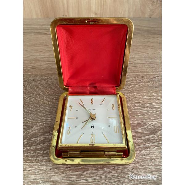 Horlogerie Suisse Vintage Pendulette R�veil de Voyage HEBE Watch Co M�canique