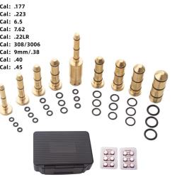 Collimateur de r&eacute;glage universel rouge calibre 177/.22LR/9MM/.38/ 6.5MM/7.62/223/308/30-06/.40/.45