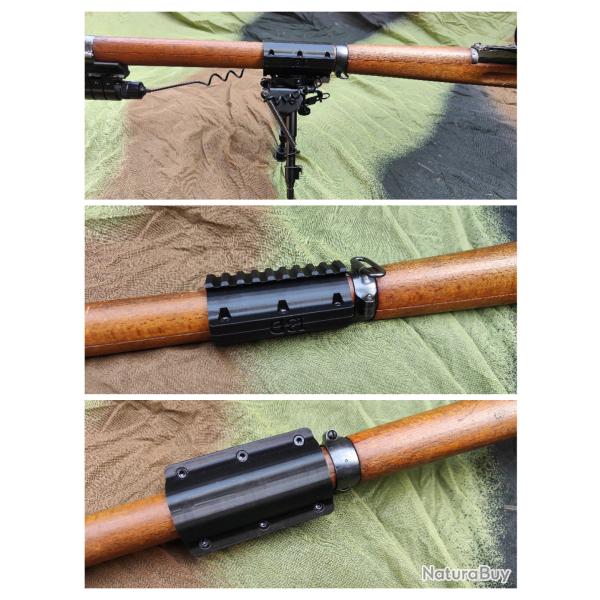 Rails picatinny 20 mm long pour fusil Schmidt Rubin