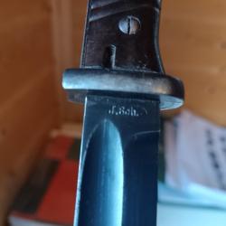 Ba&iuml;onnette K98 J SCH numerot&eacute;e avec gousset