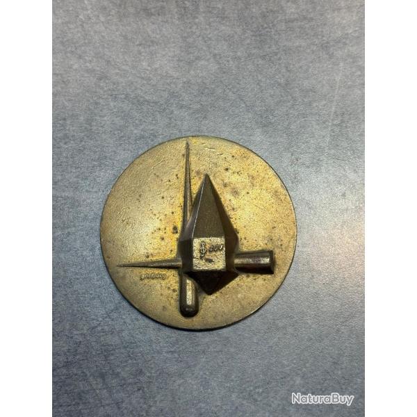 M�daille de table "Solacy" sign�e Grinberg - Bronze