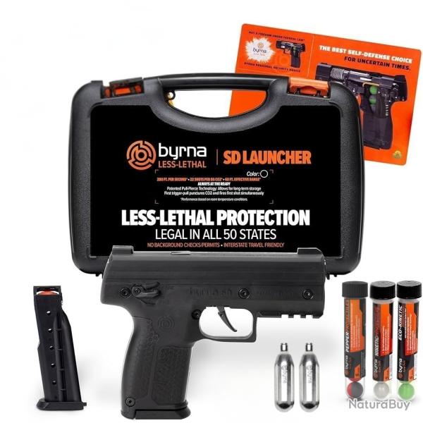 PACK COMPLET DEFENSE BYRNA SD NOIR - CO2 -  CALIBRE 68