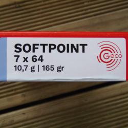 37 Cartouches Geco demi-blindée 7x64