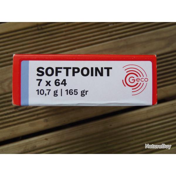 37 Cartouches Geco demi-blinde 7x64