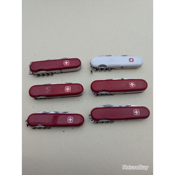 1 lot de 6 couteaux suisse wenger