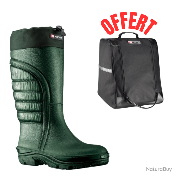 Bottes Grand Froid Polyver Premium + Sac OFFERT Vert
